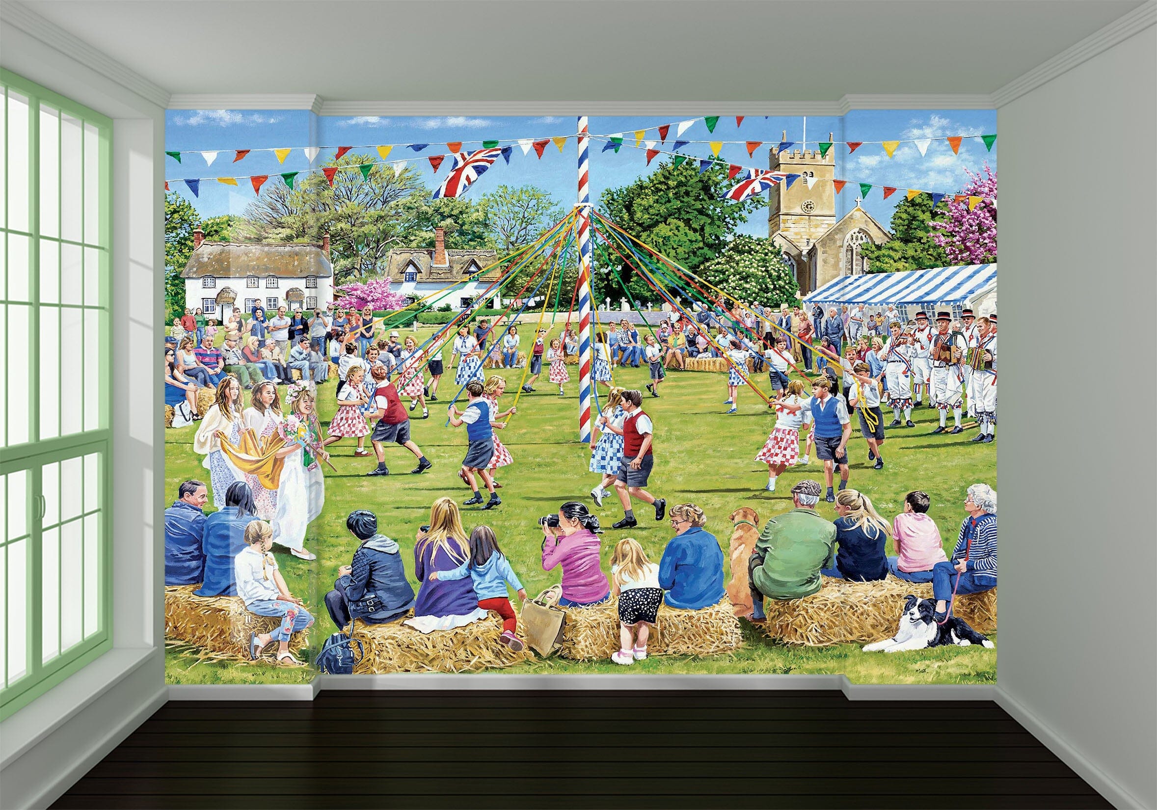 3D May Day Celebrations 1038 Trevor Mitchell Wall Mural Wall Murals Wallpaper AJ Wallpaper 2 