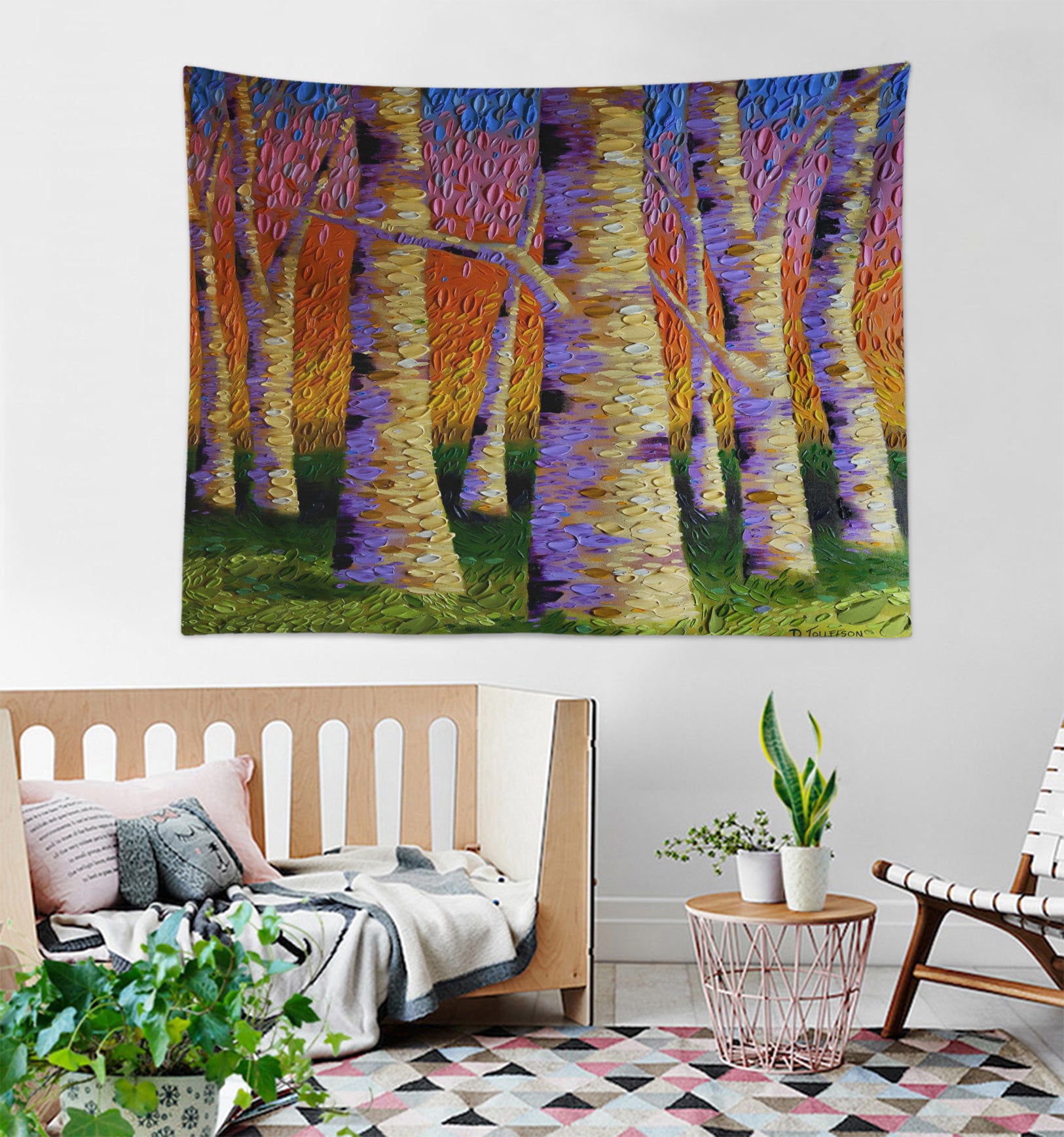 3D Forest 11812 Dena Tollefson Tapestry Hanging Cloth Hang