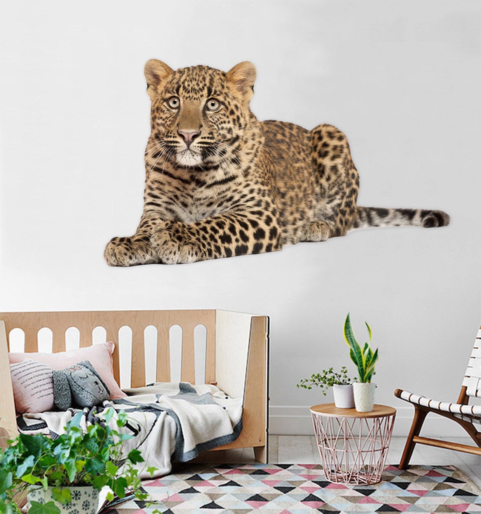 3D Tiger Squatting 046 Animals Wall Stickers Wallpaper AJ Wallpaper 