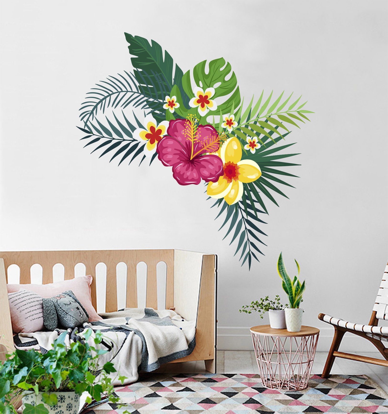 3D Coconut Leaf Flower 141 Wall Stickers Wallpaper AJ Wallpaper 