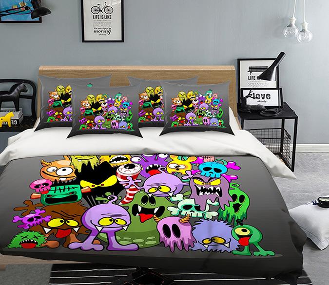 3D Monster Scary 070 Bed Pillowcases Quilt Wallpaper AJ Wallpaper 