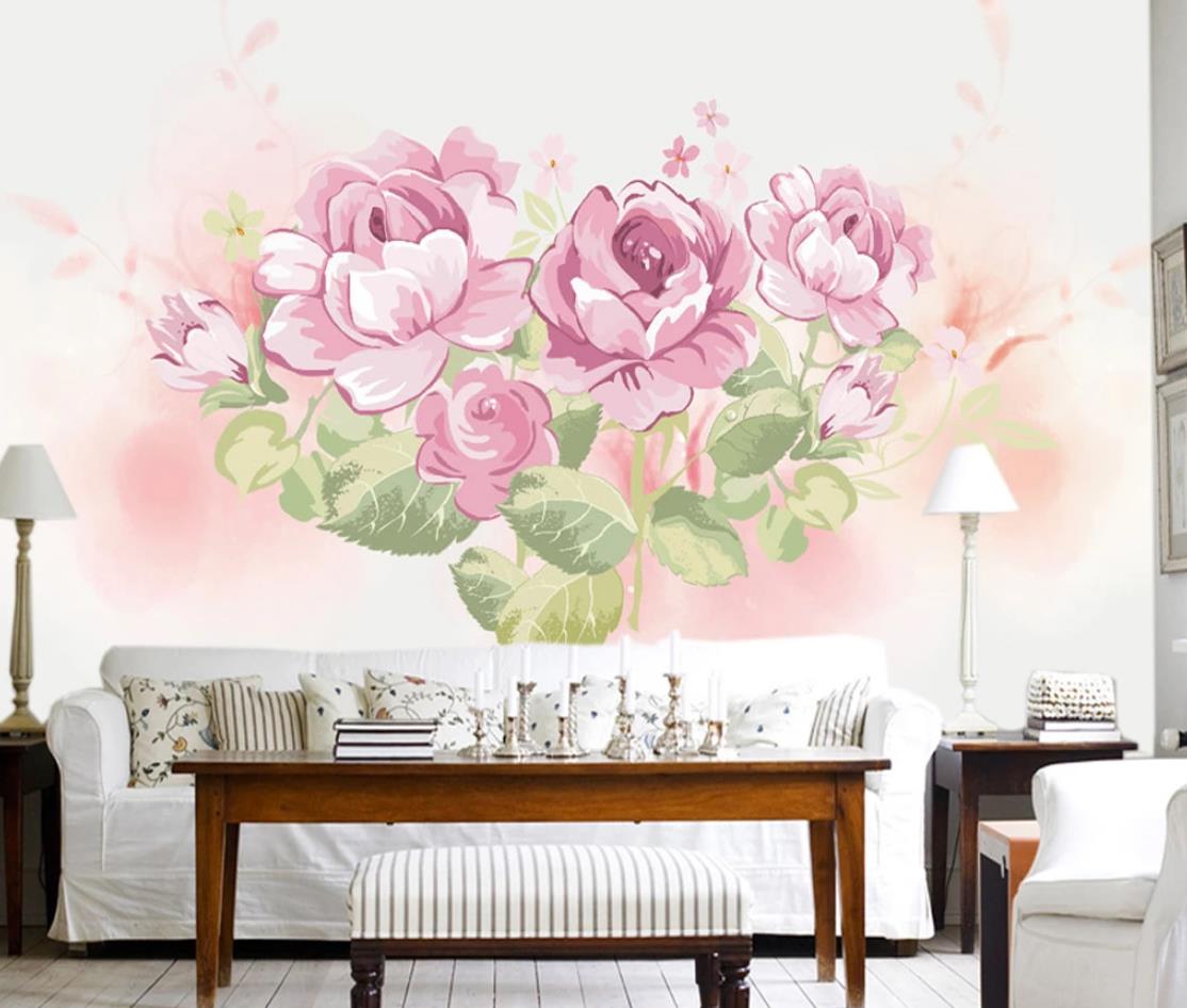 3D Red Peony WC507 Wall Murals