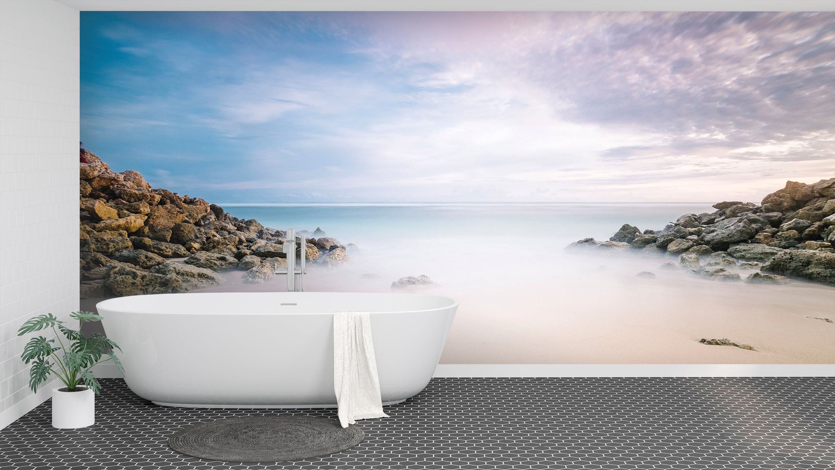 3D Beach White Clouds 135 Wall Murals Wallpaper AJ Wallpaper 2 