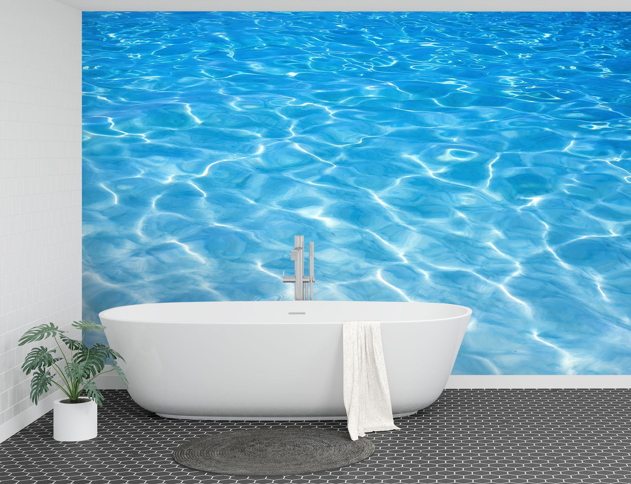 3D Blue Water Pattern 081 Wall Murals Wallpaper AJ Wallpaper 2 