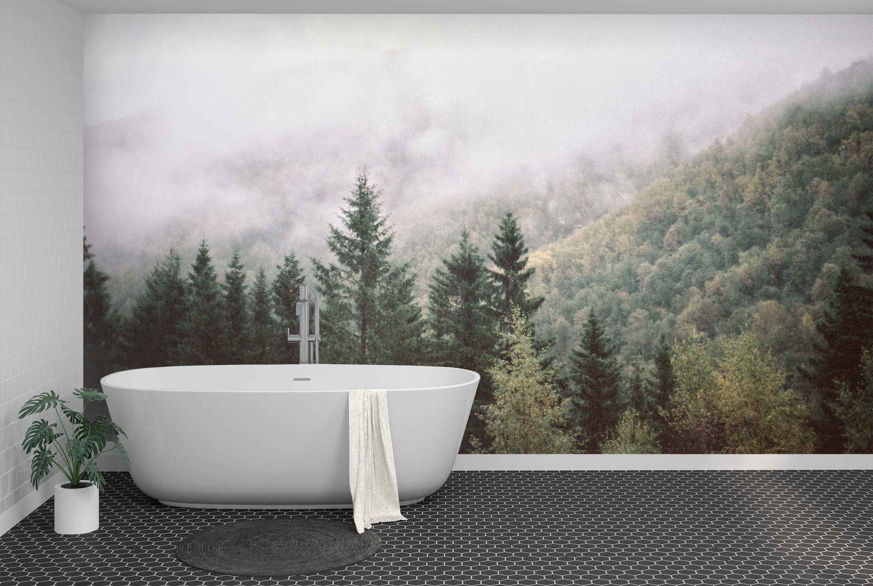 3D Morning Fog Forest 116 Wall Murals Wallpaper AJ Wallpaper 2 