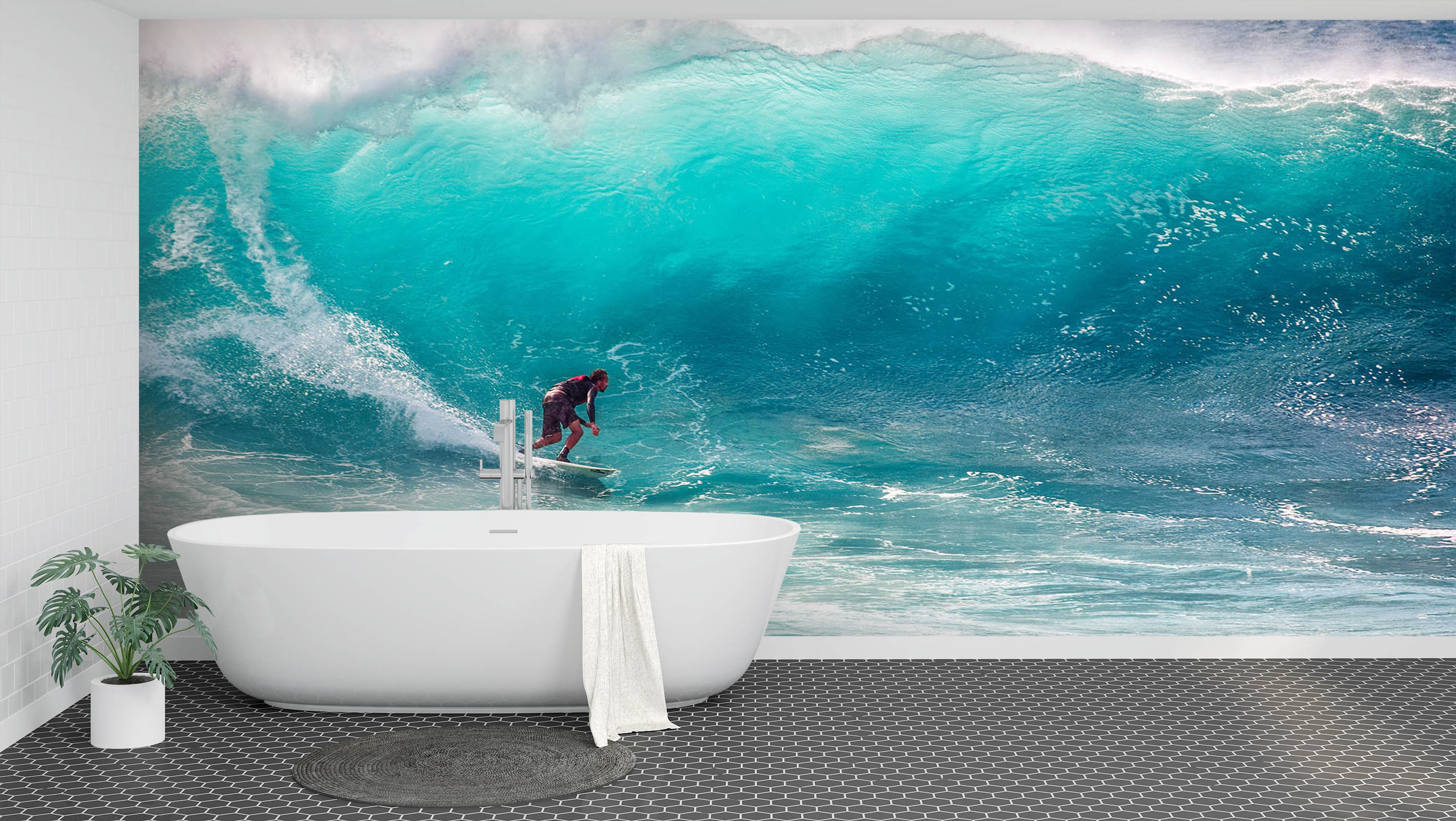 3D Man Surfing 213 Vehicle Wall Murals