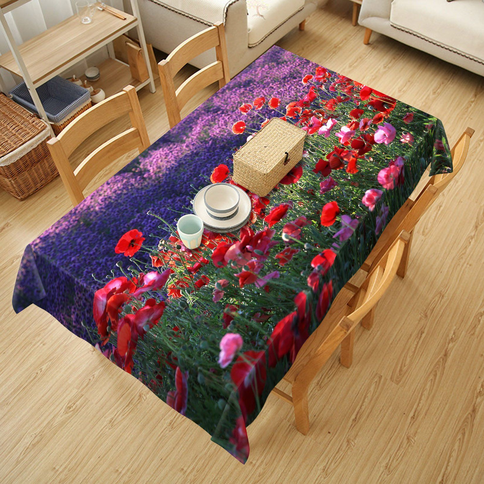 3D Pretty Flowers Field 281 Tablecloths Wallpaper AJ Wallpaper 