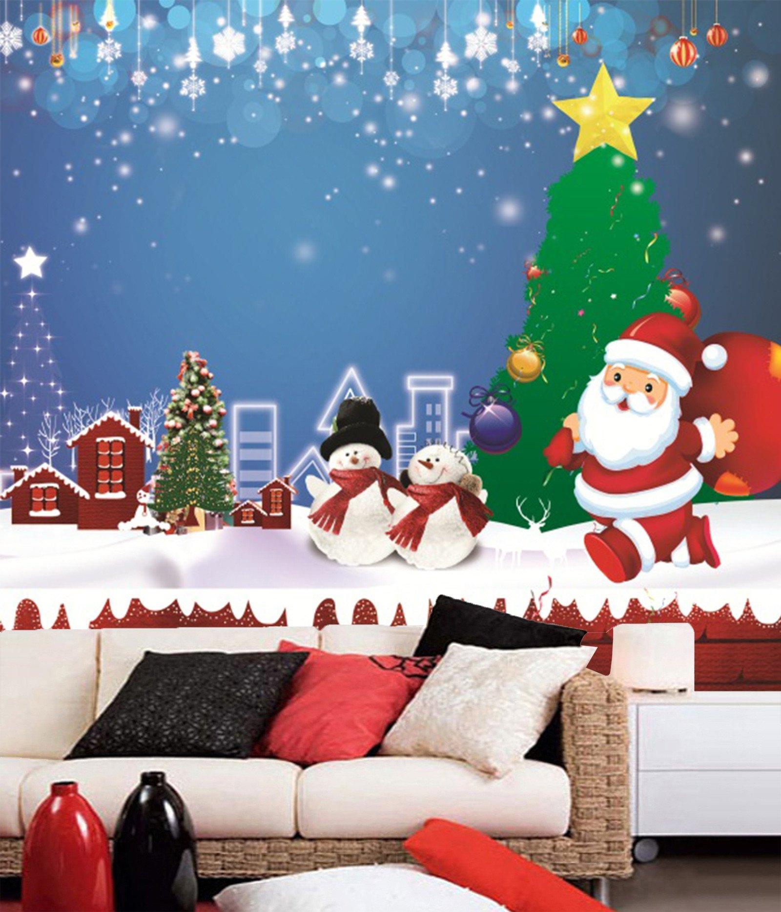 3D Father Christmas And Lovely Snowman 55 Wallpaper AJ Wallpaper 