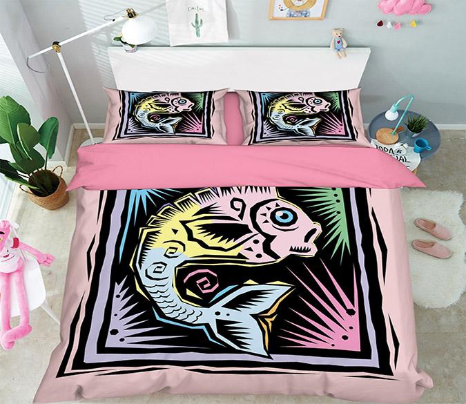 3D Fish Bones 093 Bed Pillowcases Quilt Wallpaper AJ Wallpaper 