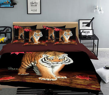 3D Tiger Leisurely 132 Bed Pillowcases Quilt Wallpaper AJ Wallpaper 