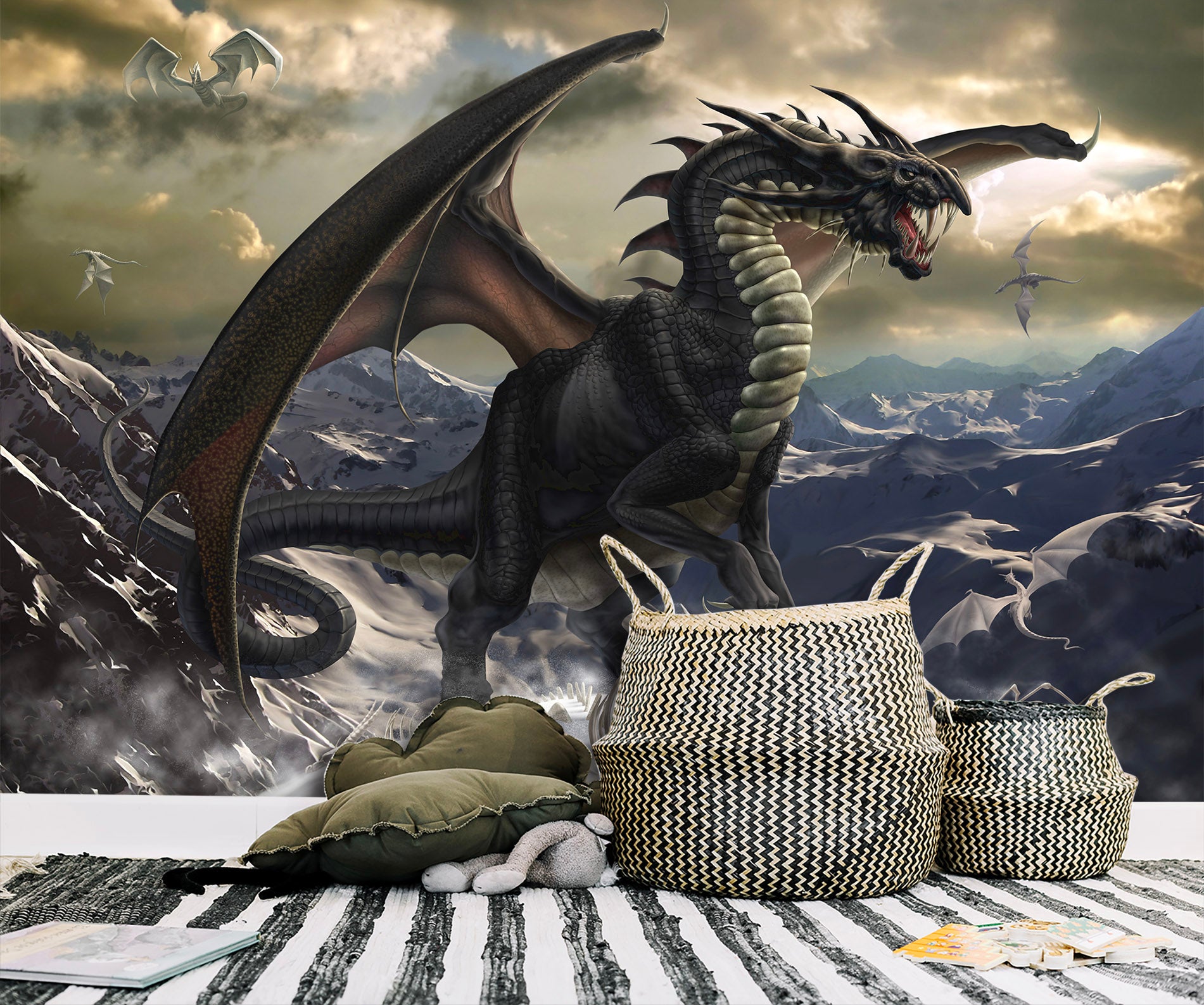 3D Dragon 4200 Tom Wood Wall Mural Wall Murals