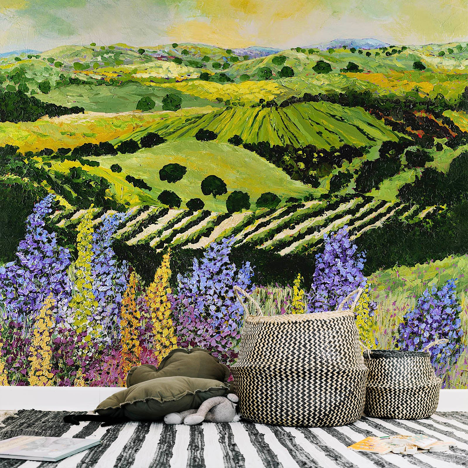 3D Wildflower Ridge 133 Allan P. Friedlander Wall Mural Wall Murals