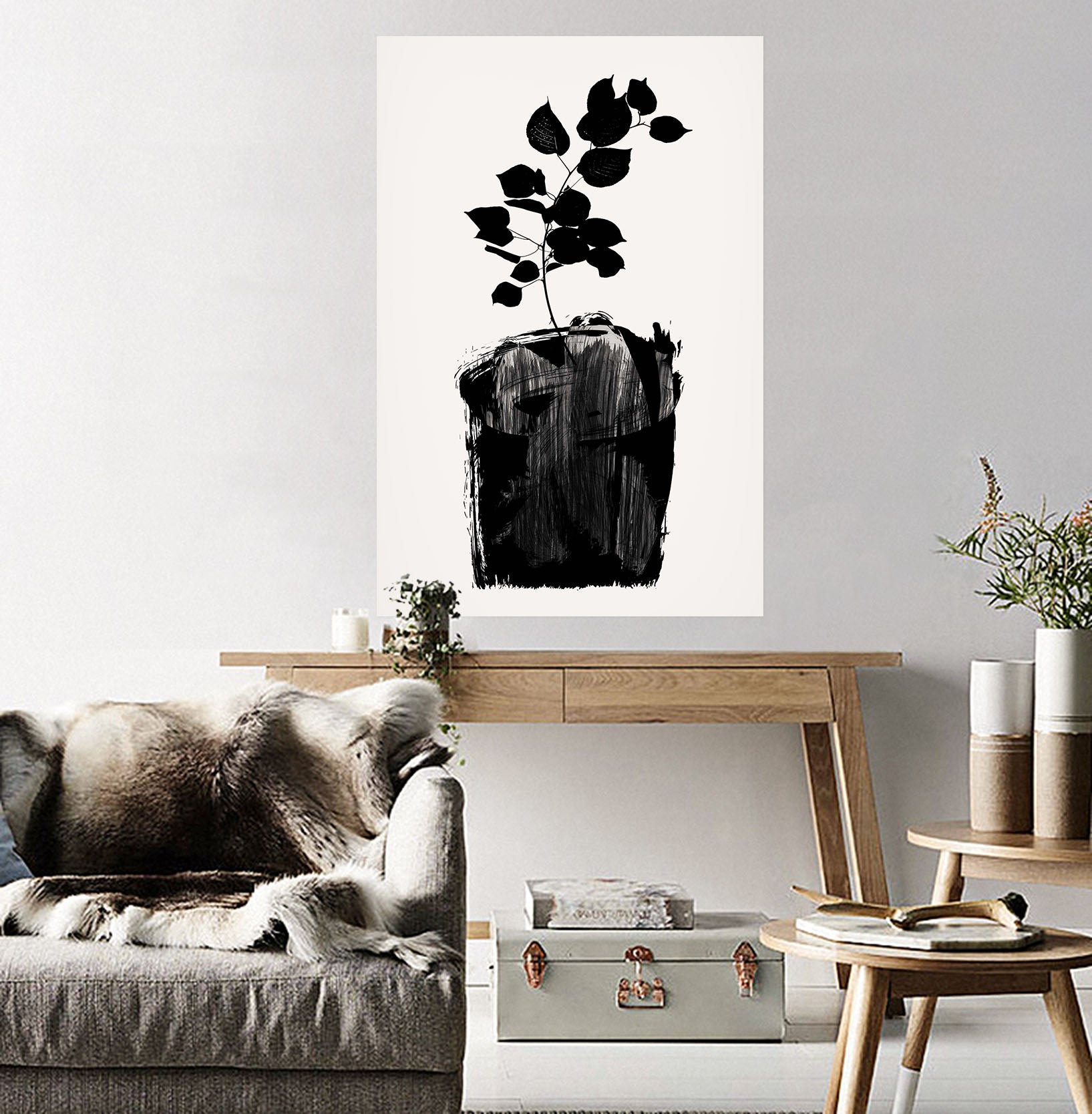 3D Black Tree 208 Boris Draschoff Wall Sticker