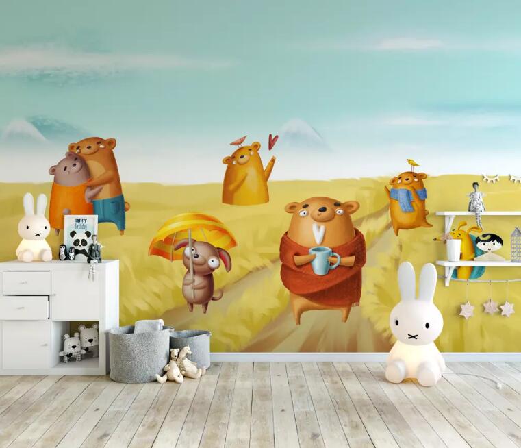 3D Rustic Animals 1357 Wall Murals Wallpaper AJ Wallpaper 2 