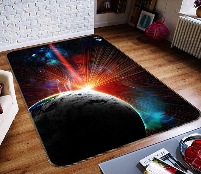 3D Earth Red Light 482 Non Slip Rug Mat Mat AJ Creativity Home 