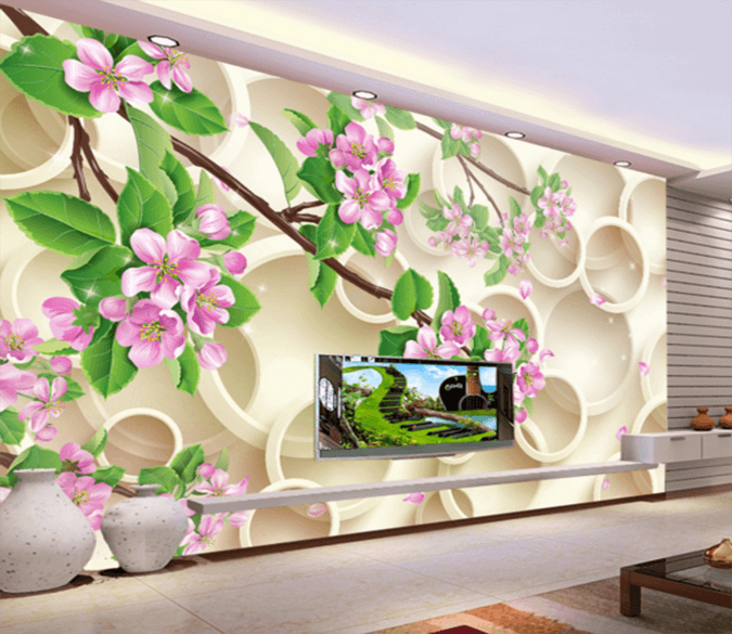 3D Leaf Flower 171 Wallpaper AJ Wallpaper 