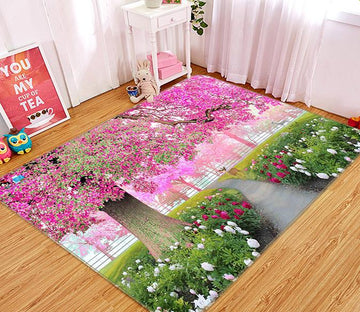 3D Cherry Blossoms 590 Non Slip Rug Mat Mat AJ Creativity Home 