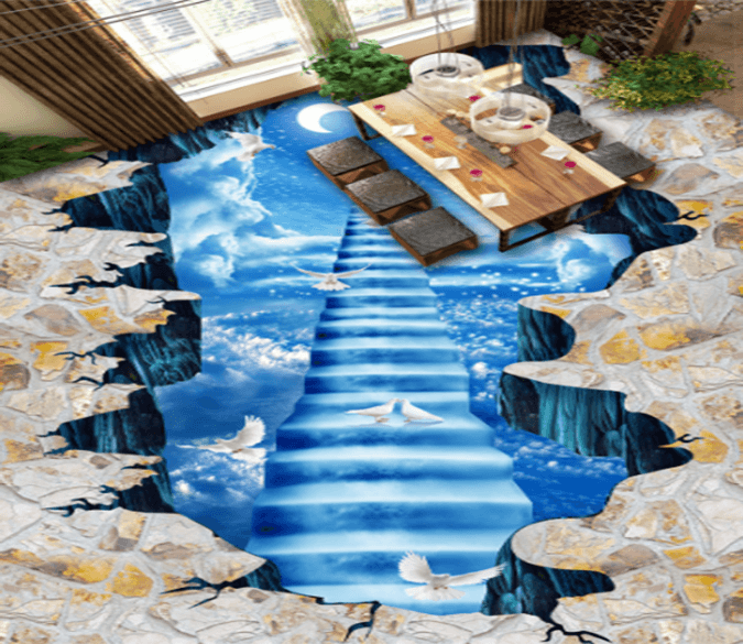 3D Heavenly Cloud 293 Floor Mural Wallpaper AJ Wallpaper 2 