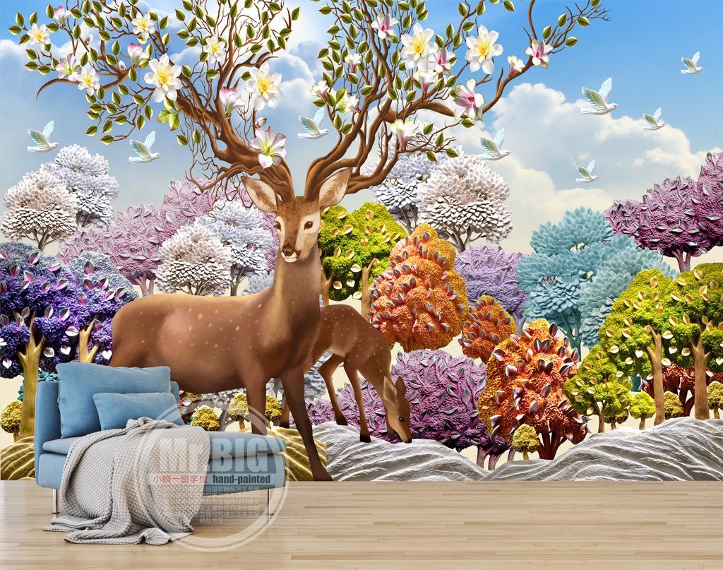 3D Holy Elk 69 Wall Murals Wallpaper AJ Wallpaper 2 