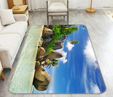 3D Coconut Stone 375 Non Slip Rug Mat Mat AJ Creativity Home 