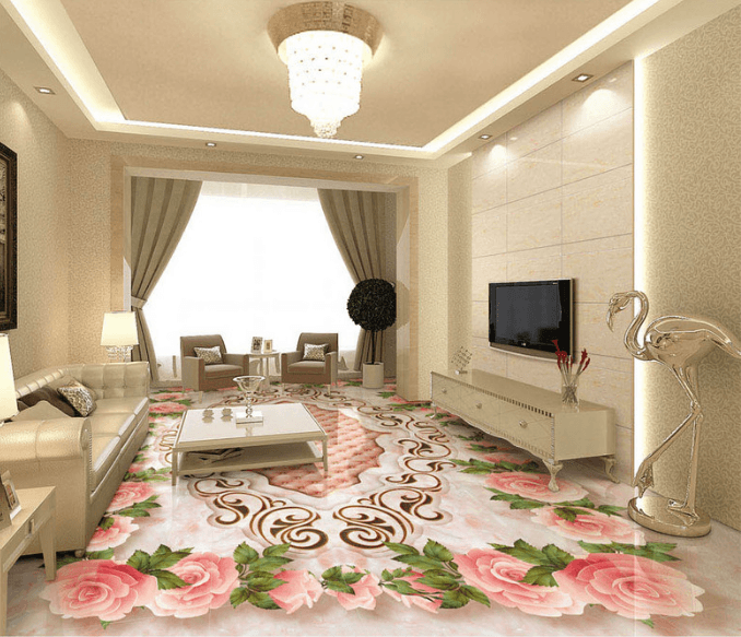 3D Full Bloom 283 Floor Mural Wallpaper AJ Wallpaper 2 