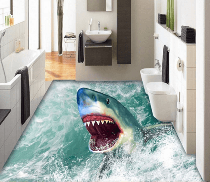 3D Shark 187 Floor Mural Wallpaper AJ Wallpaper 2 