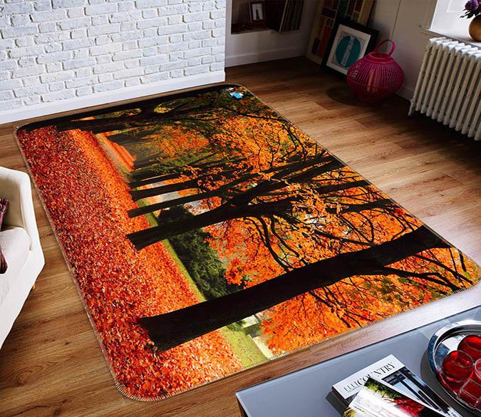 3D Leaves Everywhere 453 Non Slip Rug Mat Mat AJ Creativity Home 