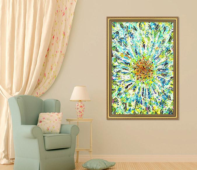 3D Painted Flower 073 Fake Framed Print Painting Wallpaper AJ Creativity Home 