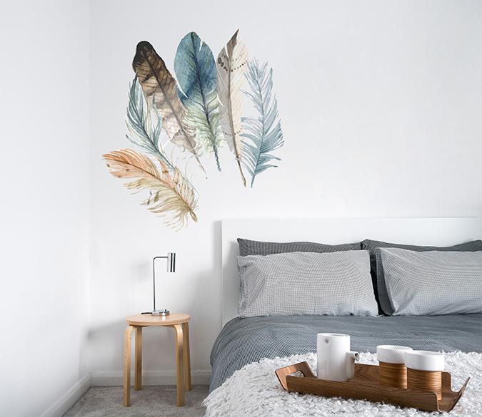 3D Bird Feather 224 Wall Stickers Wallpaper AJ Wallpaper 