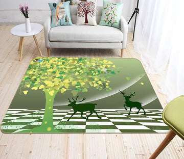 3D Love Leaf 346 Non Slip Rug Mat Mat AJ Creativity Home 