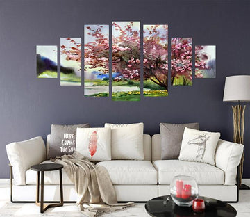 3D Tree River 117 Unframed Print Wallpaper Wallpaper AJ Wallpaper 