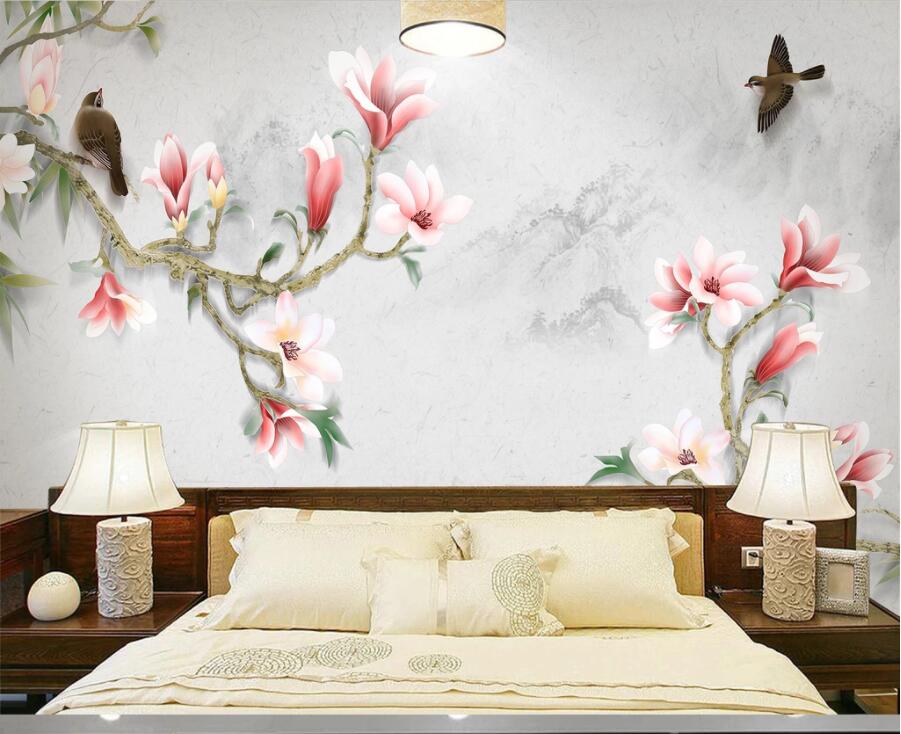 3D Lily Boat WC479 Wall Murals