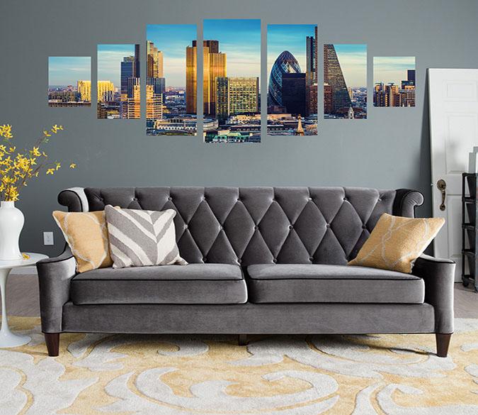 3D Tall Building 052 Unframed Print Wallpaper Wallpaper AJ Wallpaper 