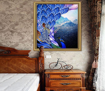 3D Highly Peacock 064 Fake Framed Print Painting Wallpaper AJ Creativity Home 