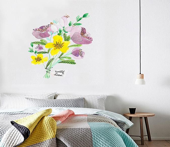 3D Bouquet Label 170 Wall Stickers Wallpaper AJ Wallpaper 