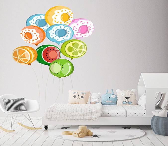 3D Fruit Balloon 118 Wall Stickers Wallpaper AJ Wallpaper 