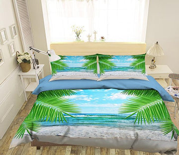 3D Coconut Beach 086 Bed Pillowcases Quilt Wallpaper AJ Wallpaper 