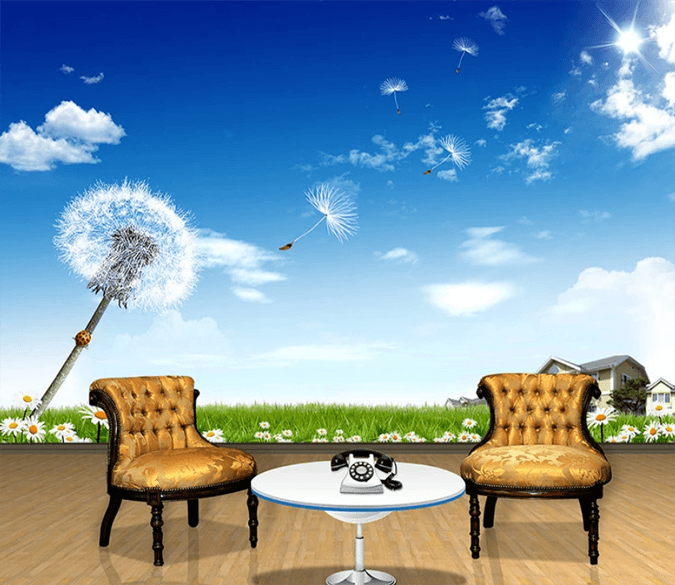 3D Dandelion Daisy 793 Wallpaper AJ Wallpaper 2 