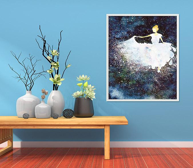 3D Little Princess 089 Fake Framed Print Painting Wallpaper AJ Creativity Home 