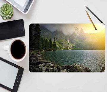 3D Lake Sunset 005 Desk Mat Mat AJ Creativity Home 