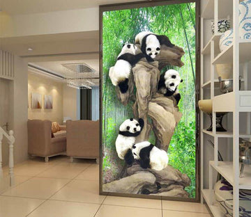 Pandas Climbing Stones Wallpaper AJ Wallpaper 2 