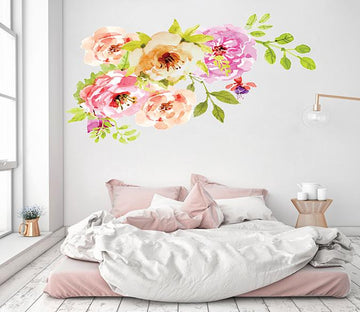 3D Gouache Drawing Flowers 184 Wall Stickers Wallpaper AJ Wallpaper 