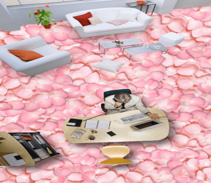 3D Red Petals 382 Floor Mural Wallpaper AJ Wallpaper 2 