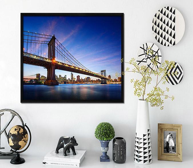 3D Sea Bridge 155 Fake Framed Print Painting Wallpaper AJ Creativity Home 