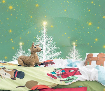 3D Tree Stars Snow 061 Wallpaper AJ Wallpaper 