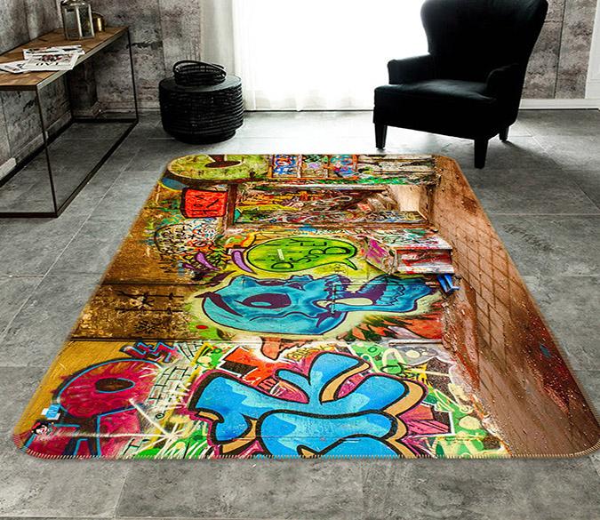 3D Graffiti Door 474 Non Slip Rug Mat Mat AJ Creativity Home 