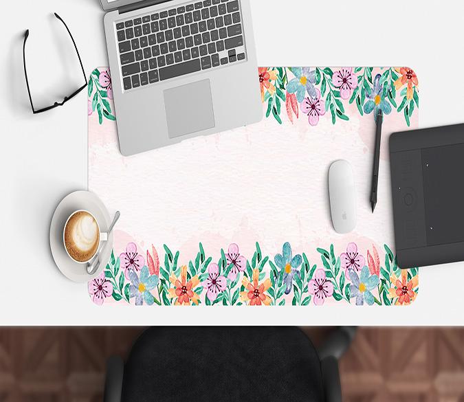 3D Surrounding Flowers 065 Desk Mat Mat AJ Creativity Home 