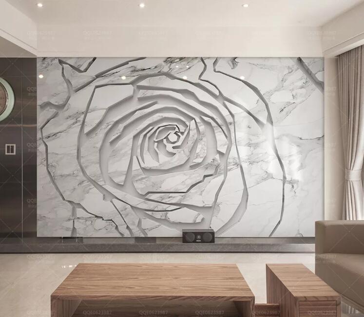 3D Carving Roses WC244 Wall Murals