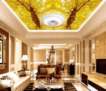 Sun Yellow Tree 302 Wallpaper AJ Wallpaper 