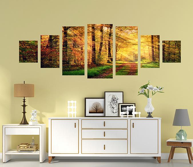 3D Evening Woods 167 Unframed Print Wallpaper Wallpaper AJ Wallpaper 